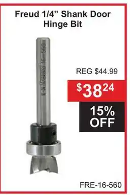 Atlas Tools & Machinery Freud 1/4 Shank Door Hinge Bit offer