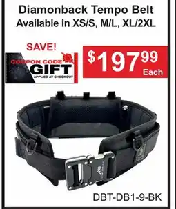 Atlas Tools & Machinery Diamonback Tempo Belt Available in XS/S, M/L, XL/2XL offer