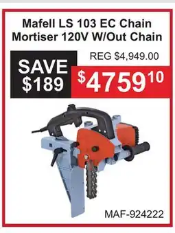 Atlas Tools & Machinery Mafell LS 103 EC Chain Mortiser 120V W/Out Chain offer