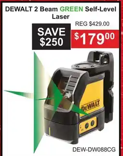 Atlas Tools & Machinery DEWALT 2 Beam GREEN Self-Level Laser offer