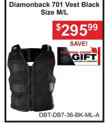 Atlas Tools & Machinery Diamonback 701 Vest Black offer
