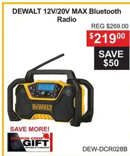 Atlas Tools & Machinery DEWALT 12V/20V MAX Bluetooth Radio offer