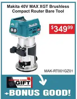Atlas Tools & Machinery Makita 40V MAX XGT Brushless Compact Router Bare Tool offer