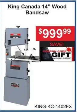 Atlas Tools & Machinery King Canada 14 Wood Bandsaw offer