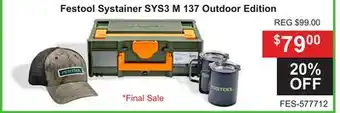 Atlas Tools & Machinery Festool Systainer SYS3 M 137 Outdoor Edition offer