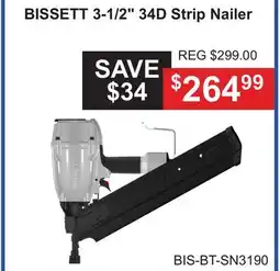 Atlas Tools & Machinery BISSETT 3-1/2 34D Strip Nailer offer