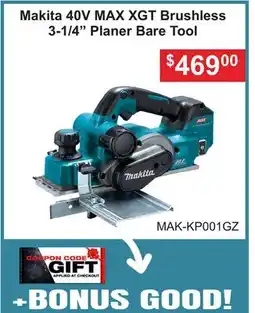 Atlas Tools & Machinery Makita 40V MAX XGT Brushless 3-1/4 Planer Bare Tool offer