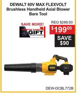 Atlas Tools & Machinery DEWALT 60V MAX FLEXVOLT Brushless Handheld Axial Blower Bare Tool offer