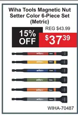 Atlas Tools & Machinery Wiha Tools Magnetic Nut Setter Color 6-Piece Set (Metric) offer