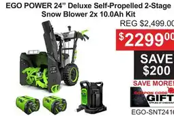 Atlas Tools & Machinery EGO POWER 24 Deluxe Self-Propelled 2-Stage Snow Blower 2x 10.0Ah Kit offer