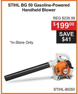 Atlas Tools & Machinery STIHL BG 50 Gasoline-Powered Handheld Blower offer
