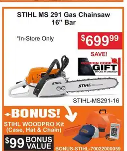Atlas Tools & Machinery MS 291 Gas Chainsaw offer