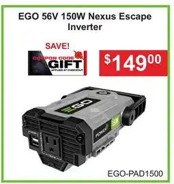 Atlas Tools & Machinery EGO 56V 150W Nexus Escape Inverter offer