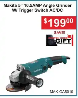 Atlas Tools & Machinery Makita 5 10.5AMP Angle Grinder W/Trigger Switch AC/DC offer