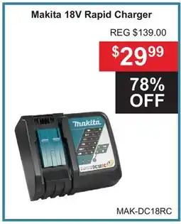 Atlas Tools & Machinery Makita 18V Rapid Charger offer