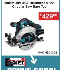 Atlas Tools & Machinery Makita 40V XGT Brushless 6-1/2 Circular Saw offer