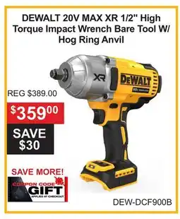 Atlas Tools & Machinery DEWALT 20V MAX XR 1/2 High Torque Impact Wrench Ring Anvil offer