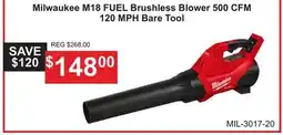 Atlas Tools & Machinery Milwaukee M18 FUEL Brushless Blower offer
