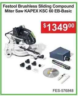 Atlas Tools & Machinery Festool Brushless Sliding Compound Miter Saw KAPEX KSC 60 EB-Basic offer
