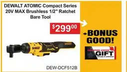 Atlas Tools & Machinery DEWALT ATOMIC Compact Series 20V MAX Brushless 1/2 Ratchet Bare Tool offer