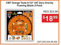 Atlas Tools & Machinery CMT Orange Tools 6-1/2 24T Zero Gravity Framing Blade 2-Pack offer