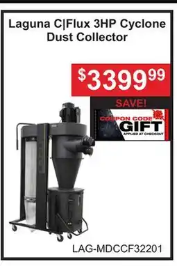 Atlas Tools & Machinery Laguna C|Flux 3HP Cyclone Dust Collector offer
