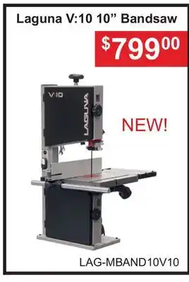 Atlas Tools & Machinery Laguna V: 10 10 Bandsaw offer