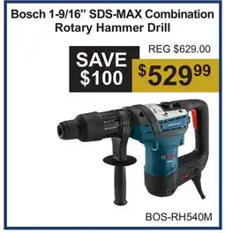 Atlas Tools & Machinery Bosch 1-9/16 SDS-MAX Combination Rotary Hammer Drill offer
