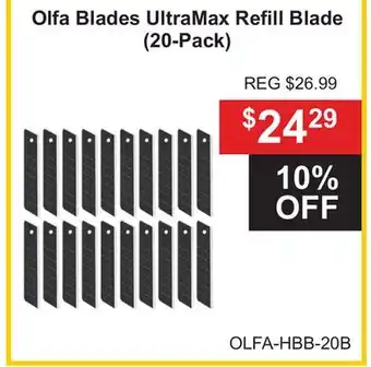 Atlas Tools & Machinery Olfa Blades UltraMax Refill Blade Pack offer