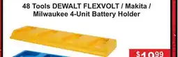 Atlas Tools & Machinery DEWALT FLEXVOLT/Makita/Milwaukee 4-Unit Battery Holder offer