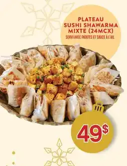 Marché Adonis PLATEAU SUSHI SHAWARMA MIXTE offer