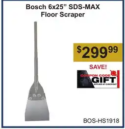 Atlas Tools & Machinery Bosch 6x25 SDS-MAX Floor Scraper offer
