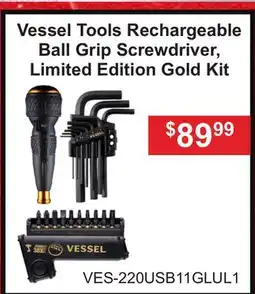 Atlas Tools & Machinery Vessel Tools Rechargeable Ball Grip Screwdriver, Limited Edition Kit offer