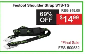 Atlas Tools & Machinery Festool Shoulder Strap SYS-TG offer