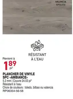 Matério PLANCHER DE VINYLE SPC AMBIANCE offer
