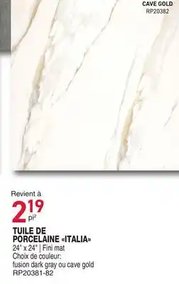 Matério TUILE DE PORCELAINE ITALIA offer