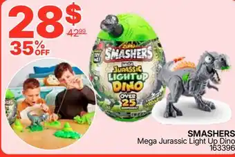 Rossy SMASHERS Mega Jurassic Light Up Dino offer
