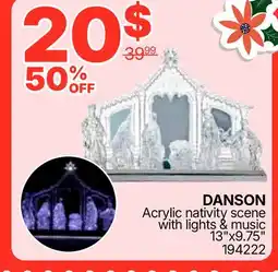 Rossy DANSON Acrylic nativity scene with lights & music offer