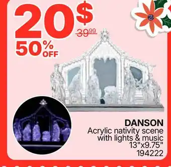 Rossy DANSON Acrylic nativity scene with lights & music offer