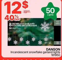 Rossy DANSON Incandescent snowflake garland lights offer
