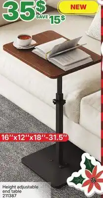 Rossy Height adjustable end table offer