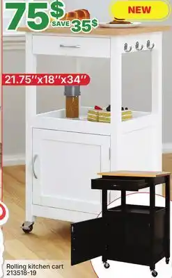Rossy Rolling kitchen cart offer