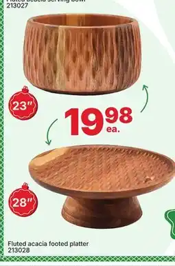 Rossy Fluted acacia footed platter offer