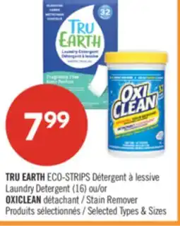 Pharmaprix TRU EARTH ECO-STRIPS Laundry Detergent (16) or OXICLEAN Stain Remover offer