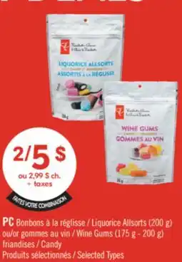 Pharmaprix PC Liquorice Allsorts (200 g) or Wine Gums (175–200 g) candy offer