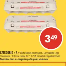 Pharmaprix CATEGORIE A Large White Eggs offer