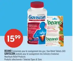 Pharmaprix BEANO Gas Relief Tablets (60), GAVISCON Heartburn Relief Products offer
