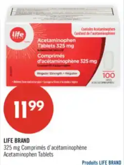 Pharmaprix LIFE BRAND 325 mg Acetaminophen Tablets offer