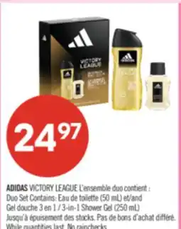 Pharmaprix ADIDAS VICTORY LEAGUE : Duo Set Contains: Eau de toilette (50 mL) and 3-in-1 Shower Gel (250 mL) offer