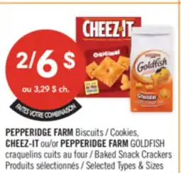 Pharmaprix PEPPERIDGE FARM Cookies, CHEEZ-IT or PEPPERIDGE FARM GOLDFISH Baked Snack Crackers offer
